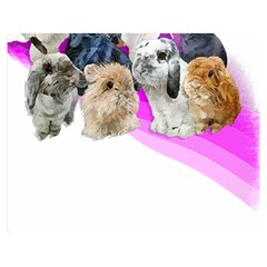 Bunnies T- Shirt Super Cute Fluffle Of Bunnies Of All Breeds! T- Shirt Two Sides Premium Plush Fleece Blanket (medium) by EnriqueJohnson