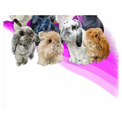 Bunnies T- Shirt Super Cute Fluffle Of Bunnies Of All Breeds! T- Shirt Premium Plush Fleece Blanket (medium) by EnriqueJohnson