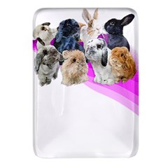 Bunnies T- Shirt Super Cute Fluffle Of Bunnies Of All Breeds! T- Shirt Rectangular Glass Fridge Magnet (4 Pack) by EnriqueJohnson