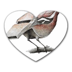 Whistle T- Shirtfinch T- Shirt Heart Mousepad by ZUXUMI