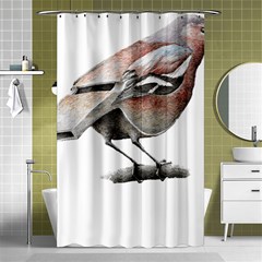 Whistle T- Shirtfinch T- Shirt Shower Curtain 48  X 72  (small)  by ZUXUMI