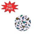 Butterflies T- Shirt Colorful Butterflies In Rainbow Colors T- Shirt 1  Mini Buttons (100 pack)  Front