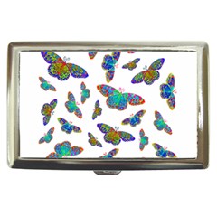 Butterflies T- Shirt Colorful Butterflies In Rainbow Colors T- Shirt Cigarette Money Case by EnriqueJohnson