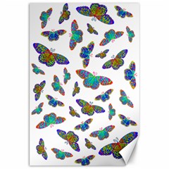 Butterflies T- Shirt Colorful Butterflies In Rainbow Colors T- Shirt Canvas 20  X 30  by EnriqueJohnson