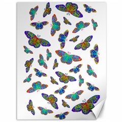 Butterflies T- Shirt Colorful Butterflies In Rainbow Colors T- Shirt Canvas 36  X 48  by EnriqueJohnson