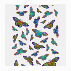 Butterflies T- Shirt Colorful Butterflies In Rainbow Colors T- Shirt Medium Glasses Cloth (2 Sides) by EnriqueJohnson