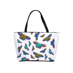 Butterflies T- Shirt Colorful Butterflies In Rainbow Colors T- Shirt Classic Shoulder Handbag by EnriqueJohnson