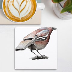 Whistle T- Shirtfinch T- Shirt Uv Print Square Tile Coaster  by ZUXUMI