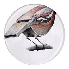 Whistle T- Shirtfinch T- Shirt Round Glass Fridge Magnet (4 Pack) by ZUXUMI