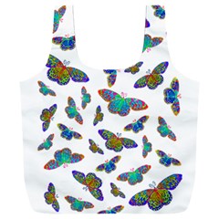 Butterflies T- Shirt Colorful Butterflies In Rainbow Colors T- Shirt Full Print Recycle Bag (xxl) by EnriqueJohnson