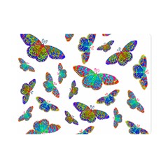 Butterflies T- Shirt Colorful Butterflies In Rainbow Colors T- Shirt Premium Plush Fleece Blanket (mini)