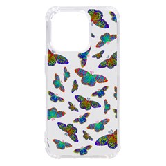 Butterflies T- Shirt Colorful Butterflies In Rainbow Colors T- Shirt Iphone 14 Pro Tpu Uv Print Case by EnriqueJohnson