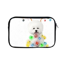 White Bichon Frise Dog Snow Reindeer S T- Shirt White Bichon Frise  Dog Snow Reindeer Santa Hat Chri Apple Macbook Pro 13  Zipper Case by ZUXUMI