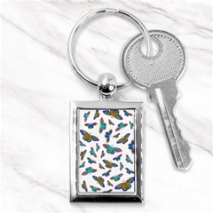 Butterflies T- Shirt Colorful Butterflies In Rainbow Colors T- Shirt Key Chain (rectangle) by EnriqueJohnson