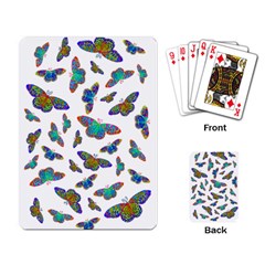 Butterflies T- Shirt Colorful Butterflies In Rainbow Colors T- Shirt Playing Cards Single Design (rectangle) by EnriqueJohnson