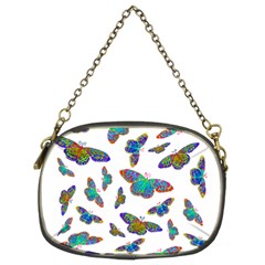 Butterflies T- Shirt Colorful Butterflies In Rainbow Colors T- Shirt Chain Purse (two Sides) by EnriqueJohnson