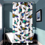 Butterflies T- Shirt Colorful Butterflies In Rainbow Colors T- Shirt Shower Curtain 36  x 72  (Stall)  Curtain(36 X72 )