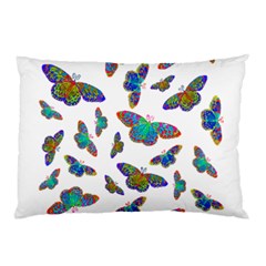 Butterflies T- Shirt Colorful Butterflies In Rainbow Colors T- Shirt Pillow Case (two Sides) by EnriqueJohnson