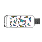 Butterflies T- Shirt Colorful Butterflies In Rainbow Colors T- Shirt Portable USB Flash (Two Sides) Front