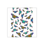 Butterflies T- Shirt Colorful Butterflies In Rainbow Colors T- Shirt Satin Bandana Scarf 22  x 22  Front