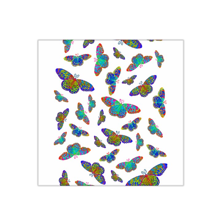 Butterflies T- Shirt Colorful Butterflies In Rainbow Colors T- Shirt Satin Bandana Scarf 22  x 22 