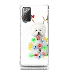 White Bichon Frise Dog Snow Reindeer S T- Shirt White Bichon Frise  Dog Snow Reindeer Santa Hat Chri Samsung Galaxy Note 20 Tpu Uv Case by ZUXUMI