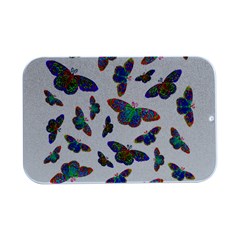 Butterflies T- Shirt Colorful Butterflies In Rainbow Colors T- Shirt Open Lid Metal Box (silver)   by EnriqueJohnson