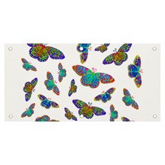 Butterflies T- Shirt Colorful Butterflies In Rainbow Colors T- Shirt Banner And Sign 6  X 3 