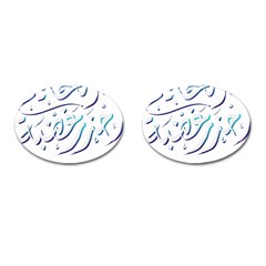 Calligraphy T- Shirt Arabic Calligraphy, Do Not Try The Patience Of A Kind Person T- Shirt Cufflinks (oval) by EnriqueJohnson