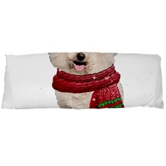 White Bichon Frise Santa Xmas T- Shirt Red Winter Hat Scarf Christmas Cap White Bichon Frise  Santa Body Pillow Case Dakimakura (two Sides) by ZUXUMI