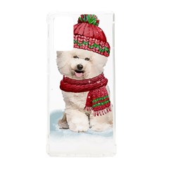 White Bichon Frise Santa Xmas T- Shirt Red Winter Hat Scarf Christmas Cap White Bichon Frise  Santa Samsung Galaxy Note 20 Tpu Uv Case by ZUXUMI