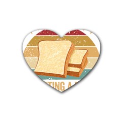 Bread Baking T- Shirt Funny Bread Baking Baker My Yeast Expecting A Bread T- Shirt Rubber Heart Coaster (4 Pack) by JamesGoode