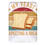 Bread Baking T- Shirt Funny Bread Baking Baker My Yeast Expecting A Bread T- Shirt Rectangular Glass Fridge Magnet (4 pack) Front