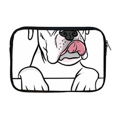 White Boxer Dog T- Shirt White Blue Eyed Boxer T- Shirt Apple Macbook Pro 17  Zipper Case