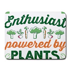 Calligraphy T- Shirt Calligraphy Enthusiast Powered By Plants Vegan T- Shirt Small Mousepad by EnriqueJohnson