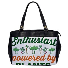 Calligraphy T- Shirt Calligraphy Enthusiast Powered By Plants Vegan T- Shirt Oversize Office Handbag by EnriqueJohnson