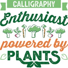 Calligraphy T- Shirt Calligraphy Enthusiast Powered By Plants Vegan T- Shirt Play Mat (rectangle) by EnriqueJohnson