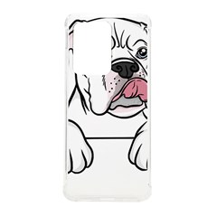 White Boxer Dog T- Shirt White Blue Eyed Boxer T- Shirt Samsung Galaxy S20 Ultra 6 9 Inch Tpu Uv Case by ZUXUMI