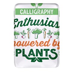 Calligraphy T- Shirt Calligraphy Enthusiast Powered By Plants Vegan T- Shirt Rectangular Glass Fridge Magnet (4 Pack) by EnriqueJohnson