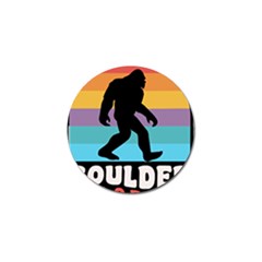 Boulder T- Shirt Boulder Colorado Bigfoot Sasquatch Hiking Camping T- Shirt Golf Ball Marker (4 Pack) by JamesGoode