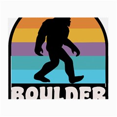 Boulder T- Shirt Boulder Colorado Bigfoot Sasquatch Hiking Camping T- Shirt Small Glasses Cloth by JamesGoode