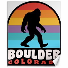 Boulder T- Shirt Boulder Colorado Bigfoot Sasquatch Hiking Camping T- Shirt Canvas 11  X 14  by JamesGoode