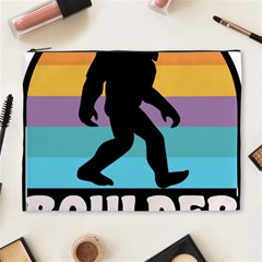 Boulder T- Shirt Boulder Colorado Bigfoot Sasquatch Hiking Camping T- Shirt Cosmetic Bag (xl) by JamesGoode