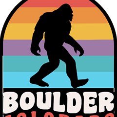 Boulder T- Shirt Boulder Colorado Bigfoot Sasquatch Hiking Camping T- Shirt Play Mat (square) by JamesGoode