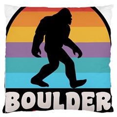 Boulder T- Shirt Boulder Colorado Bigfoot Sasquatch Hiking Camping T- Shirt Standard Premium Plush Fleece Cushion Case (one Side) by JamesGoode