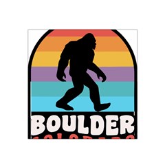 Boulder T- Shirt Boulder Colorado Bigfoot Sasquatch Hiking Camping T- Shirt Satin Bandana Scarf 22  X 22  by JamesGoode