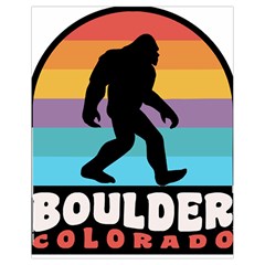 Boulder T- Shirt Boulder Colorado Bigfoot Sasquatch Hiking Camping T- Shirt Drawstring Bag (small) by JamesGoode