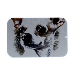 White Chihuahua T- Shirt White And Tan Chihuahua Portrait Watercolor Style T- Shirt Open Lid Metal Box (silver)   by ZUXUMI