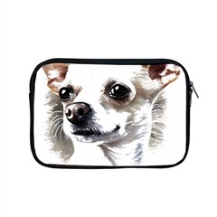 White Chihuahua T- Shirt White And Tan Chihuahua Portrait Watercolor Style T- Shirt Apple Macbook Pro 15  Zipper Case by ZUXUMI