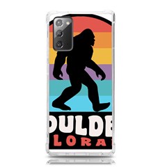 Boulder T- Shirt Boulder Colorado Bigfoot Sasquatch Hiking Camping T- Shirt Samsung Galaxy Note 20 Tpu Uv Case by JamesGoode